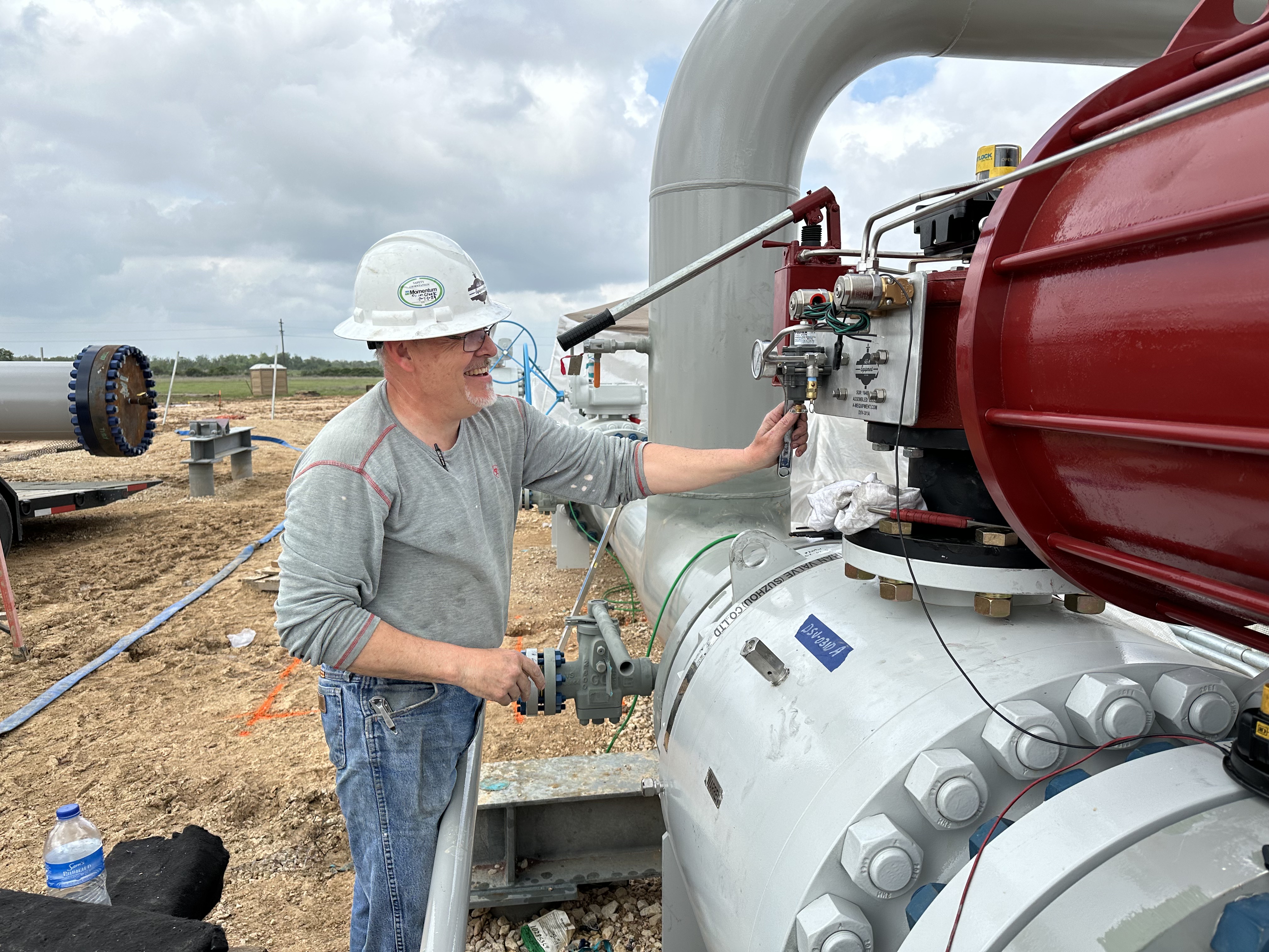 Field service technician at work